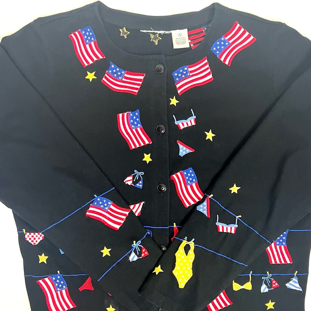 Vintage 90’s Y2K Michael Simon Lite USA 🇺🇸 Patriotic Button Down - Picture 13 of 14